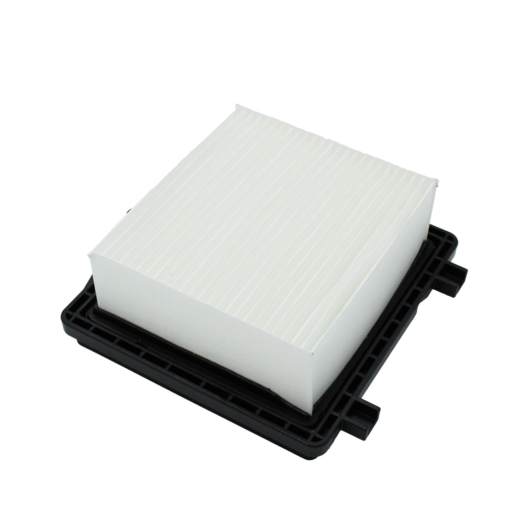 Starmix HEPA-Filter FPP H14, Seitenansicht, weißes Filterelement im schwarzen Rahmen