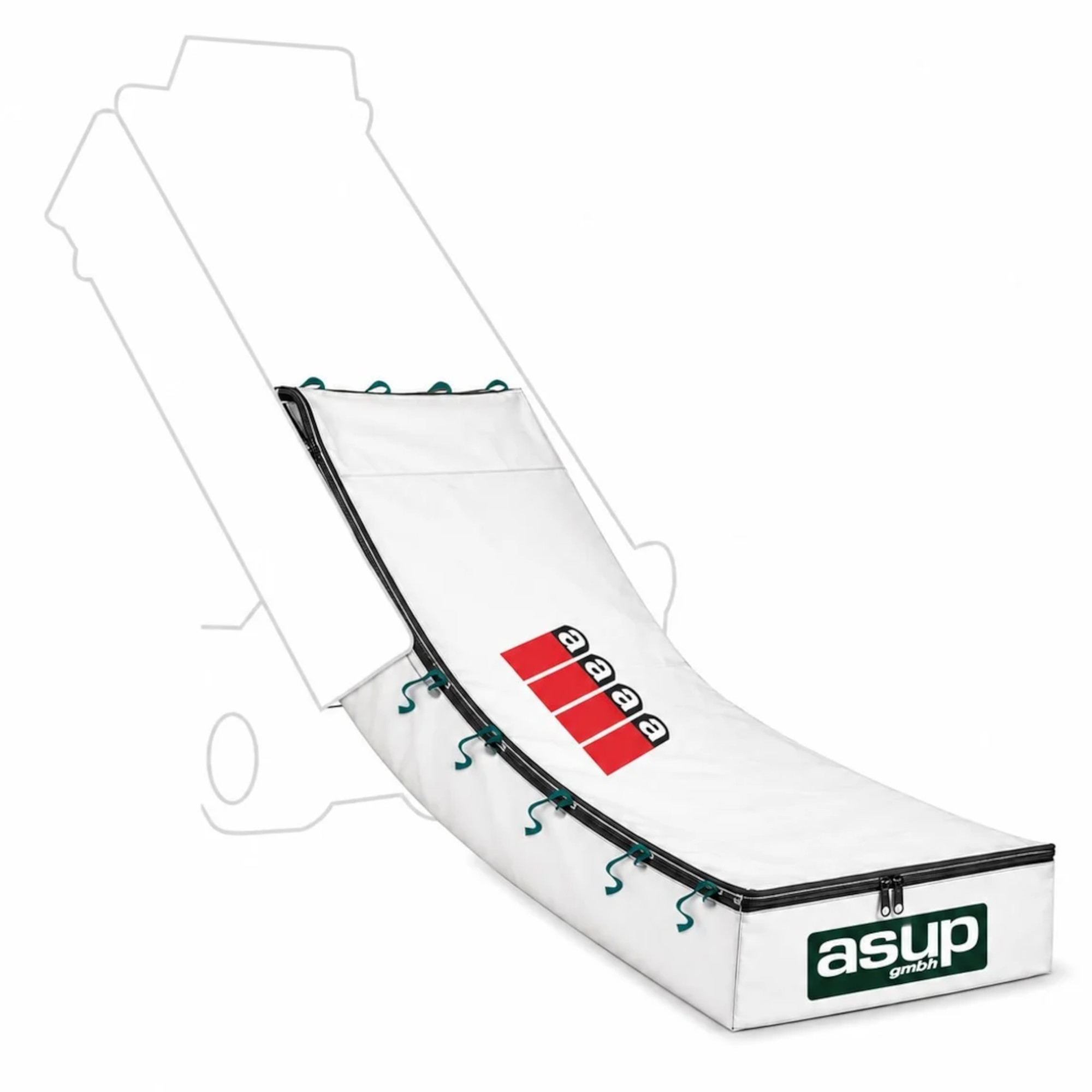 Schutzhülle, Aufbewahrungstasche, Reißverschluss, Schnittstelle, Asup GmbH Logo