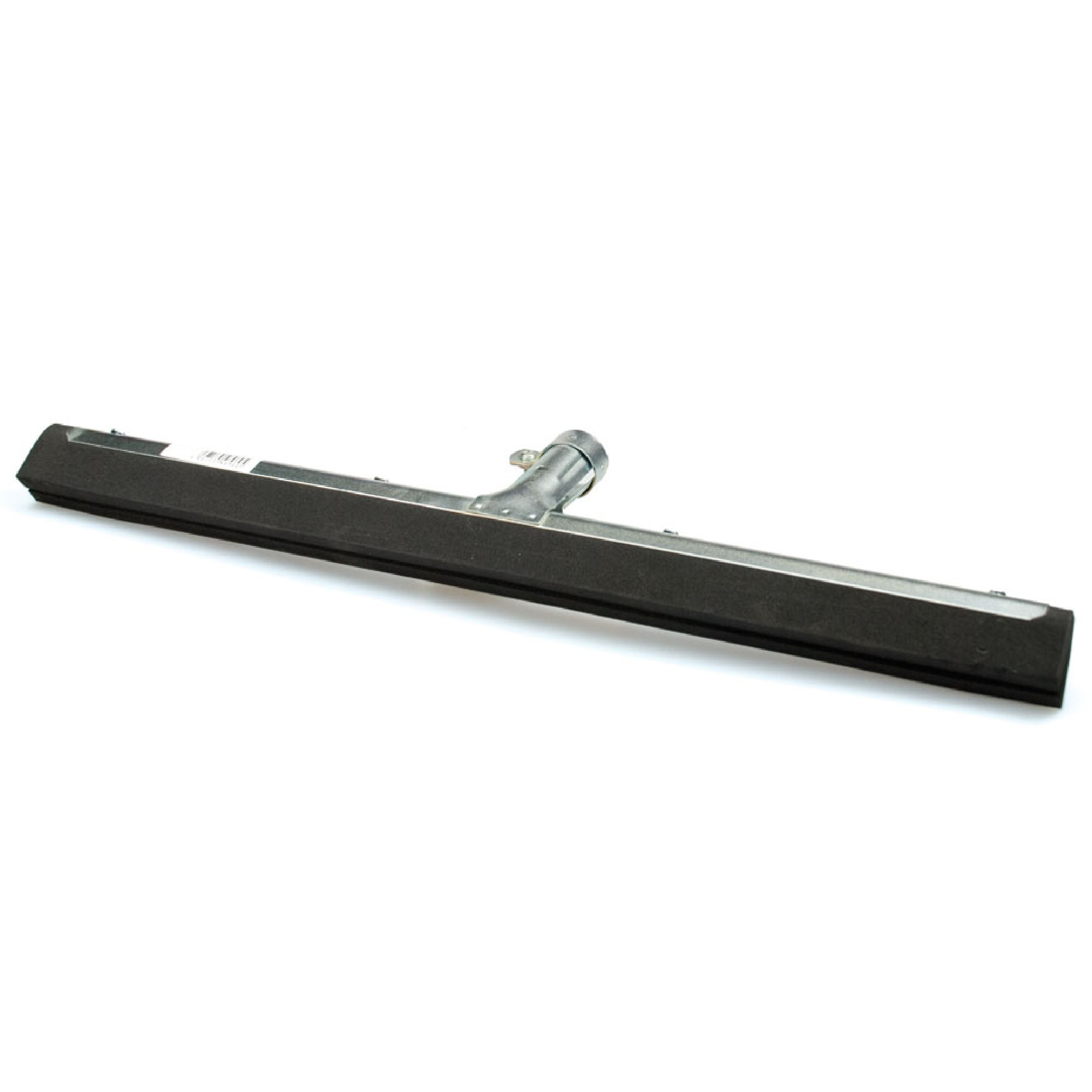 Eine lange Reinigungsoberfläche mit einem metallischen Anschluss auf einer Seite. Die Gummidichtung an der Unterseite dient zum Abwischen von Flüssigkeiten oder Schmutz auf harten Oberflächen.